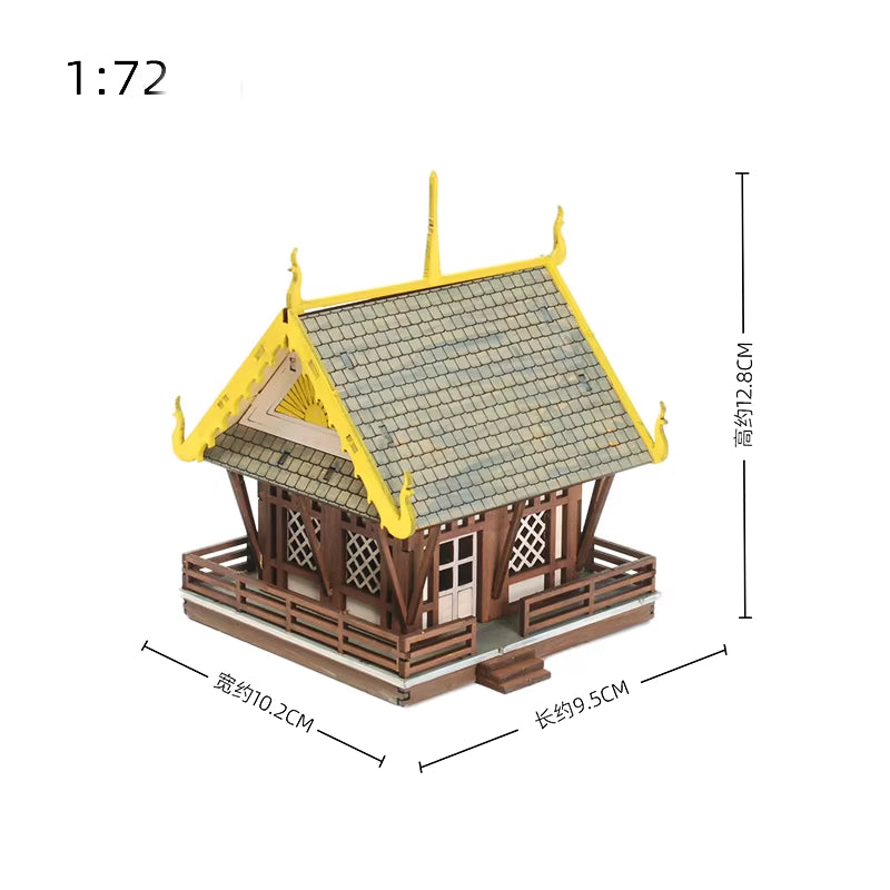 1/72 Southeast Asian Temple Architecture Assembly Model Scene Hobby Making Accessories DIY