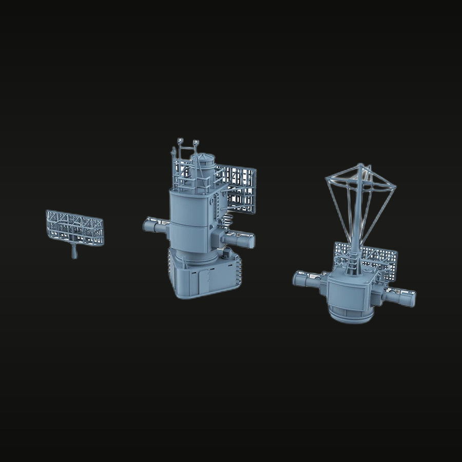 WWII German Kriegsmarine Radar Antenna Set 1/350 Resin Kit - unpainted resin model kit