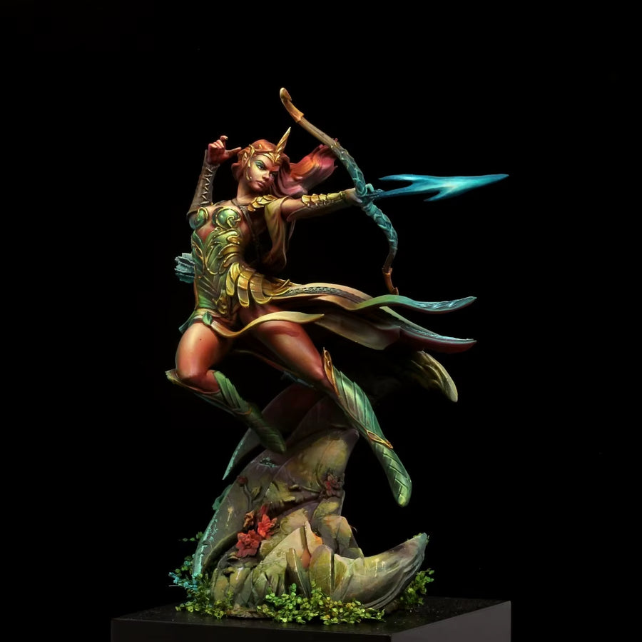 Resin Model Kit Elf Warrior Archer Moon Arrow