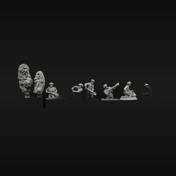 WWI British Infantry Squad 9-Figure 1/72 Resin Kit