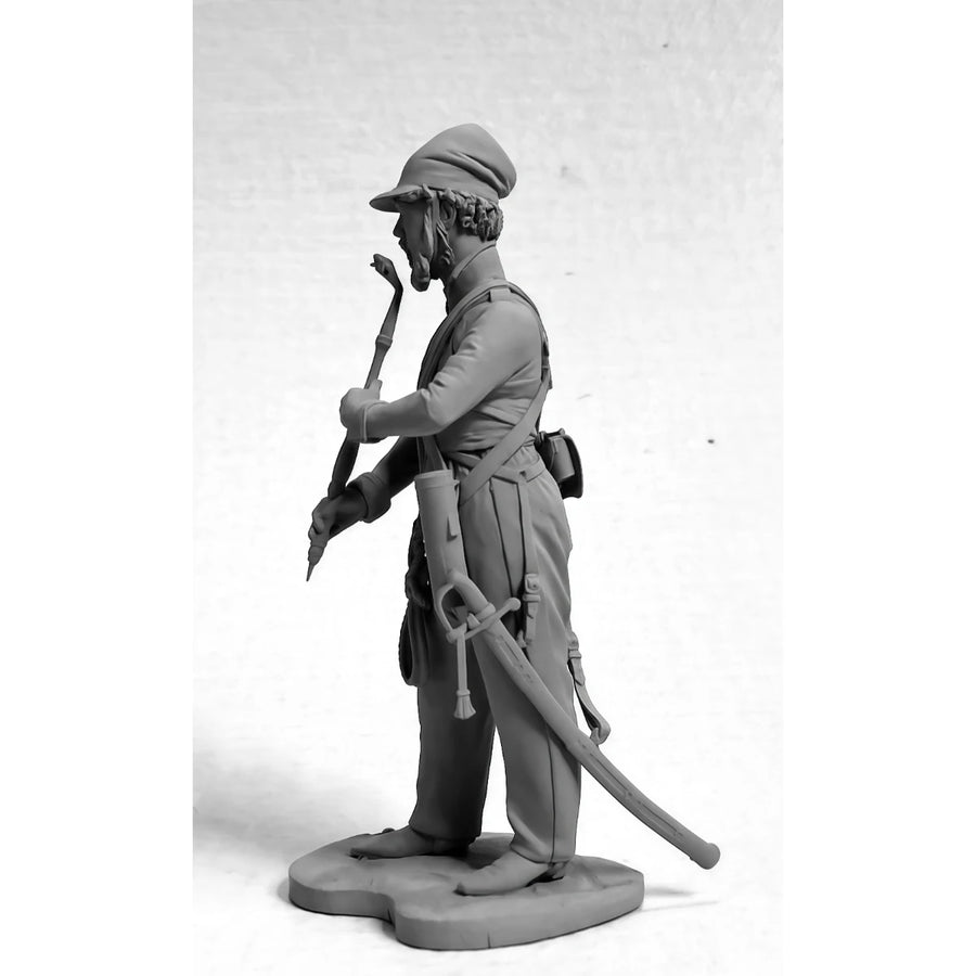 54Mm Resin Unpainted Model Kit, Military Theme, Don Cossack Mounted Artillery Gunner Unassembled and Unpainted GK