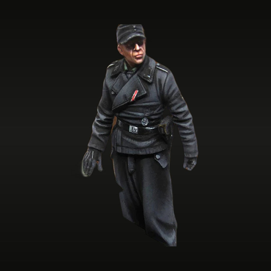 WWII German SS Officer Black Dress Uniform 1/35 Resin Figure Kit - unpainted resin model kit