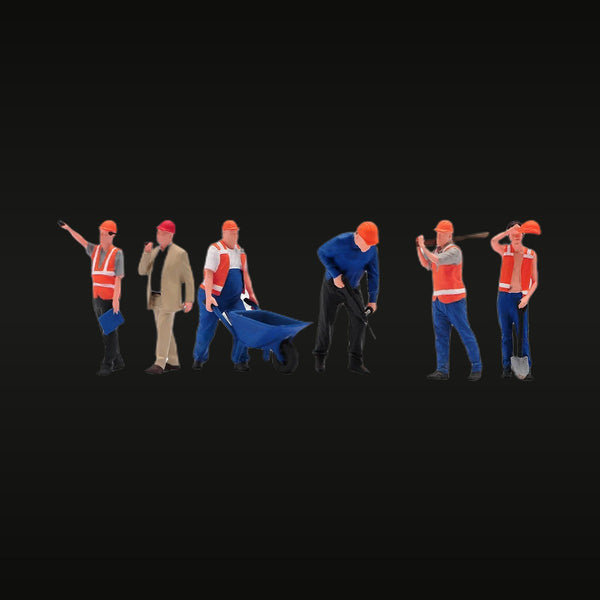Construction Site Workers Diorama Set 1/50 Scale Resin Model Kit