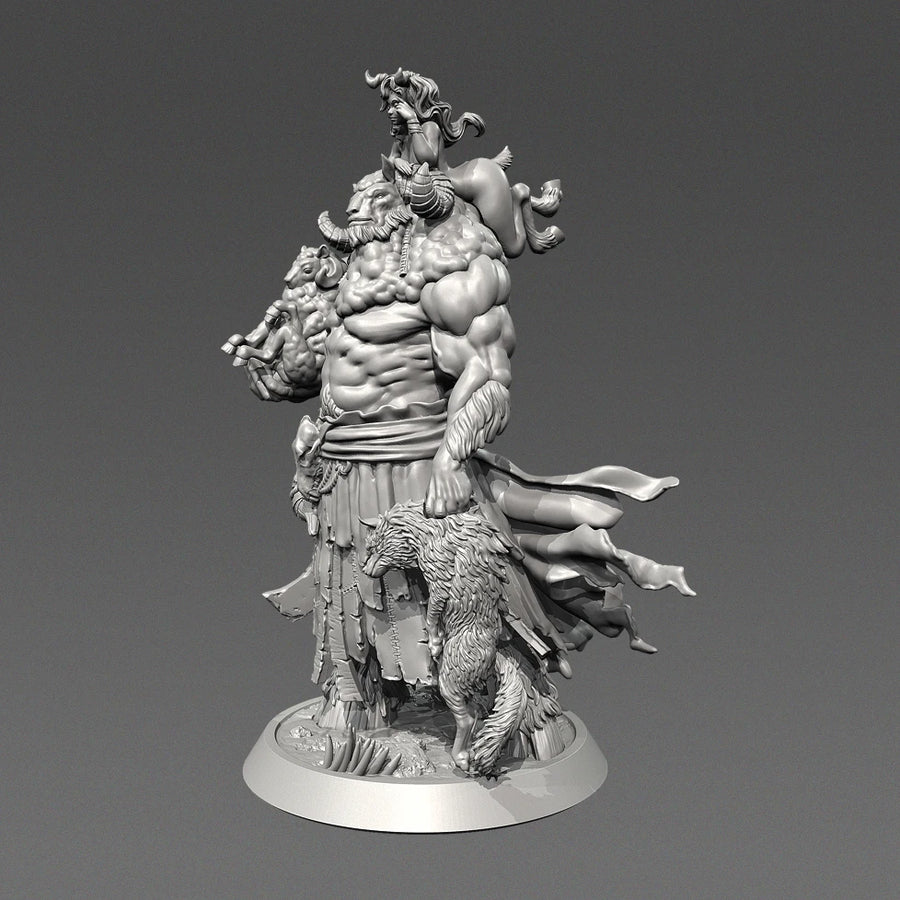 Fantasy Barbarian Warrior Bust with Horned Helm 38mm Resin Kit - resin model view 3