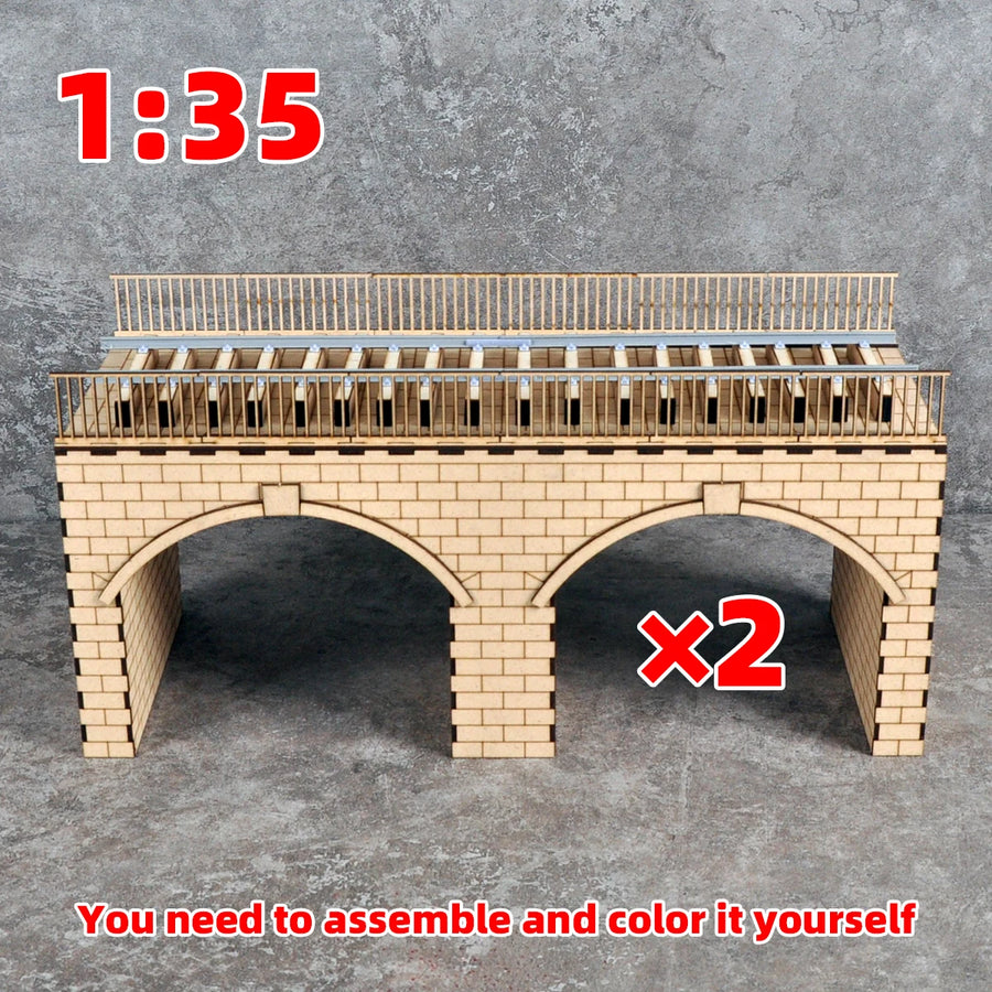 European Stone Buildings Railway Terrain Diorama Kit 1/35 Laser-Cut MDF - resin model view 5