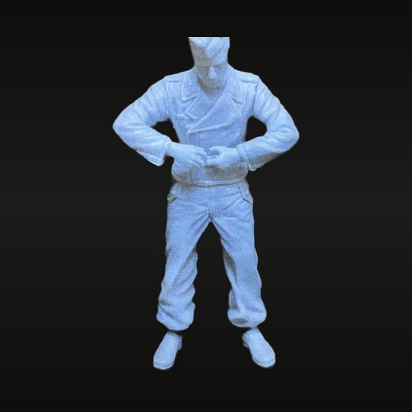 WWII German Soldier Standing at Attention 1/35 Resin Figure Kit