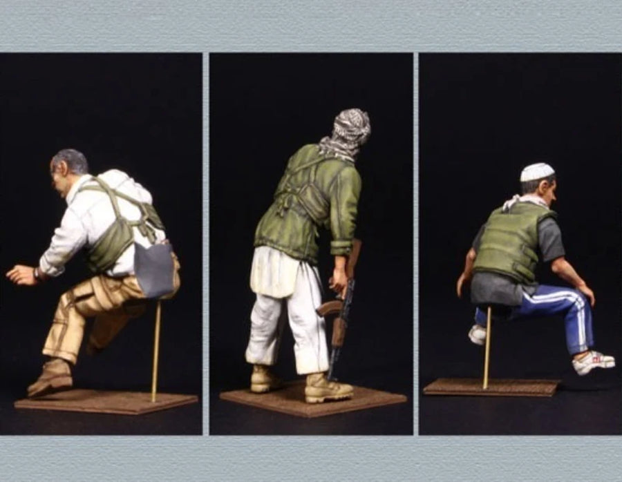 Modern Insurgent Militia 3-Figure Set 1/35 Resin Kit - resin model view 3
