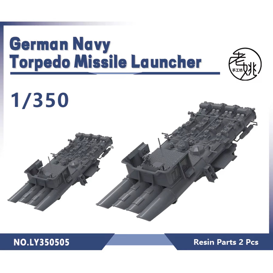 WWII German Navy Landing Craft Set 1/700 Resin Ship Kit - resin model view 4