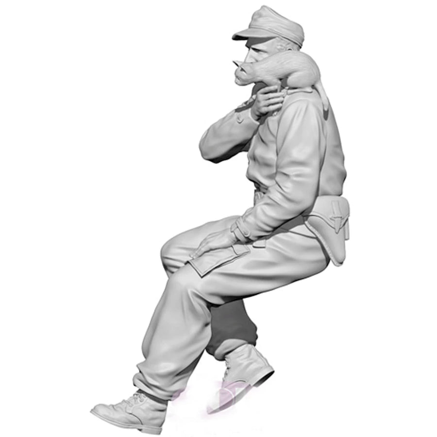 WWII Sailor with Piglet 1/16 Resin Figure - resin model view 2