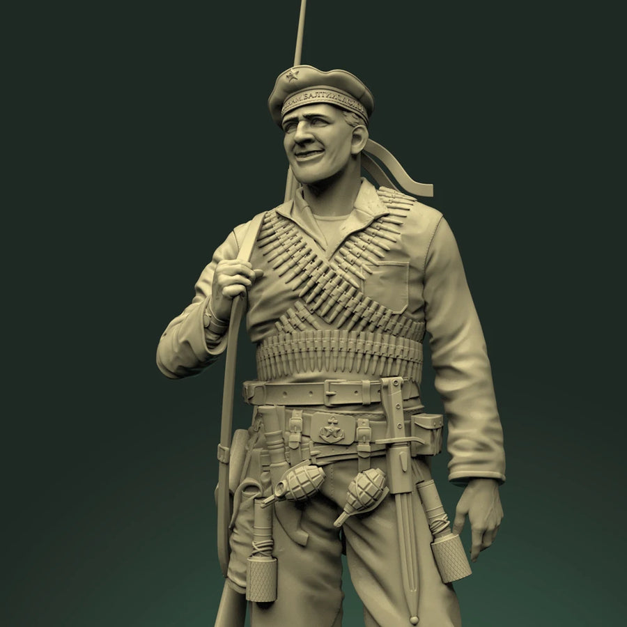 1/35 Resin Figure Unpainted Model Kit, Military Theme, WWII Soldier, Unassembled and Unpainted GK