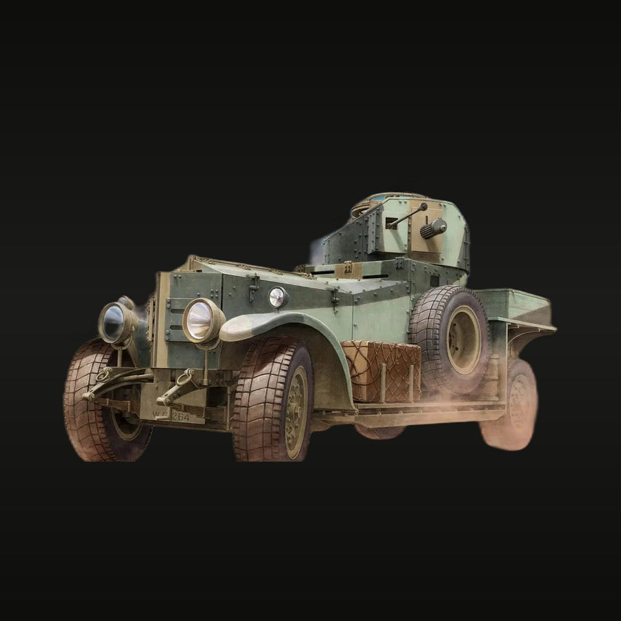 WWI British Rolls-Royce Armored Car Open Turret 1/35 Resin Vehicle Kit - unpainted resin model kit