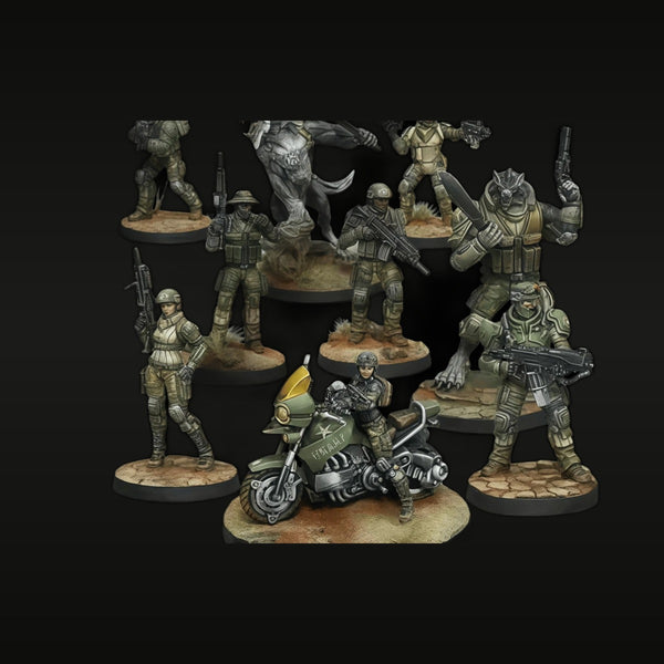 USAriadna Military Squad 9-Figure Resin Model Kit Set