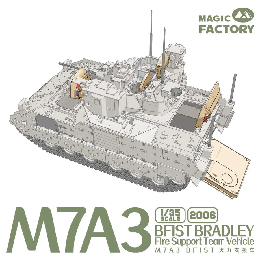 Plastic Scale Model Kit 1/35 MF-2006 M7A3 BFIST Fire Support Vehicle, for Birthday Toys, Collectible Gifts