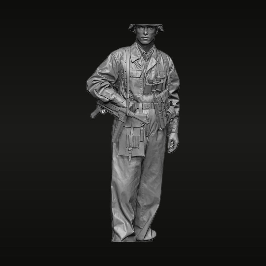 WWII German Wehrmacht Soldier with Kar98k 1/35 Resin Figure Kit - unpainted resin model kit