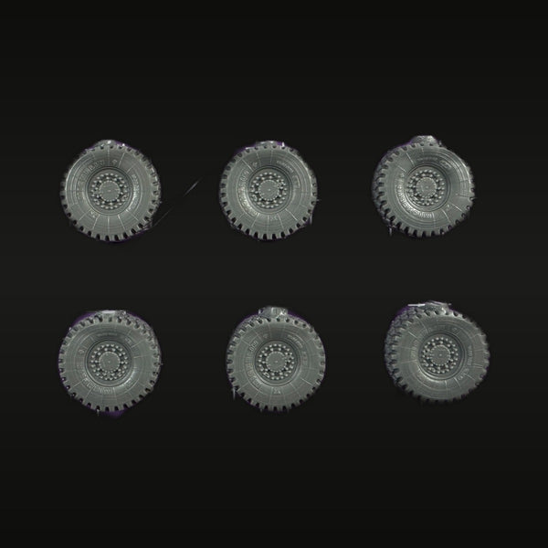 Typhoon K Armored Vehicle Wheel Set 1/72 Resin Kit (6 wheels)