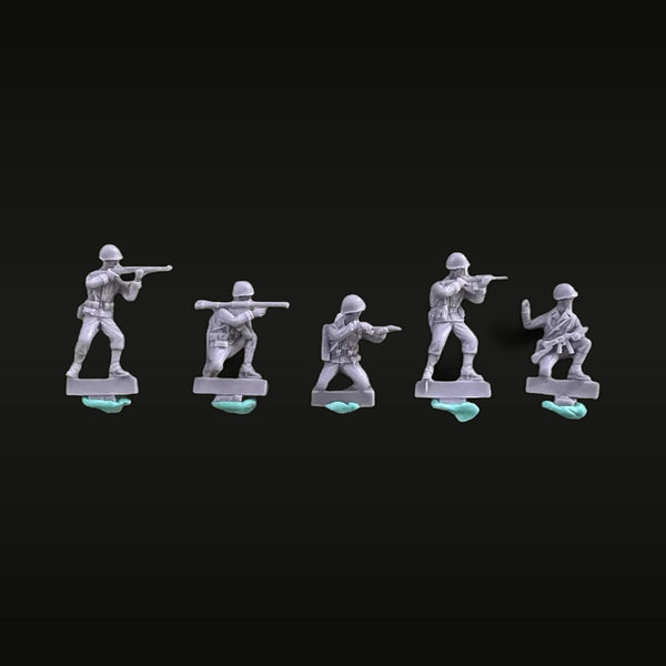 US Army Soldiers 5-Figure Set 1/72 Scale Resin Figures Kit