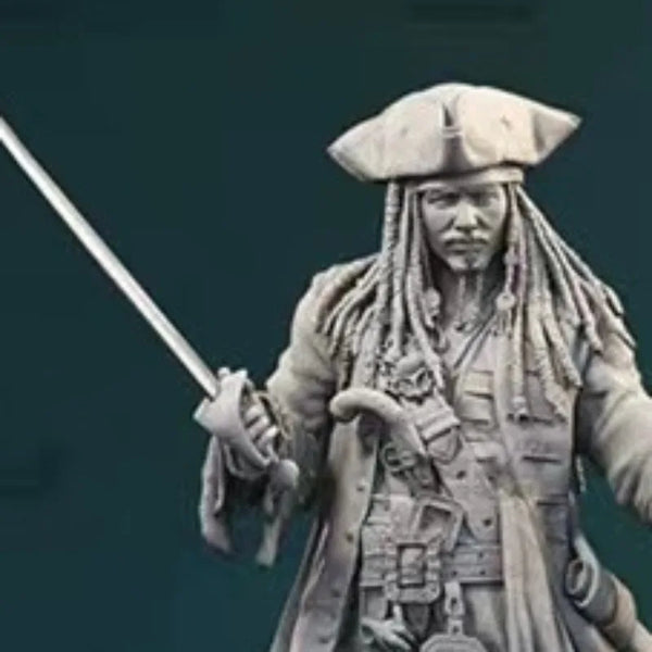 Pirate Captain with Dreadlocks and Cutlass 75mm Resin Bust Kit