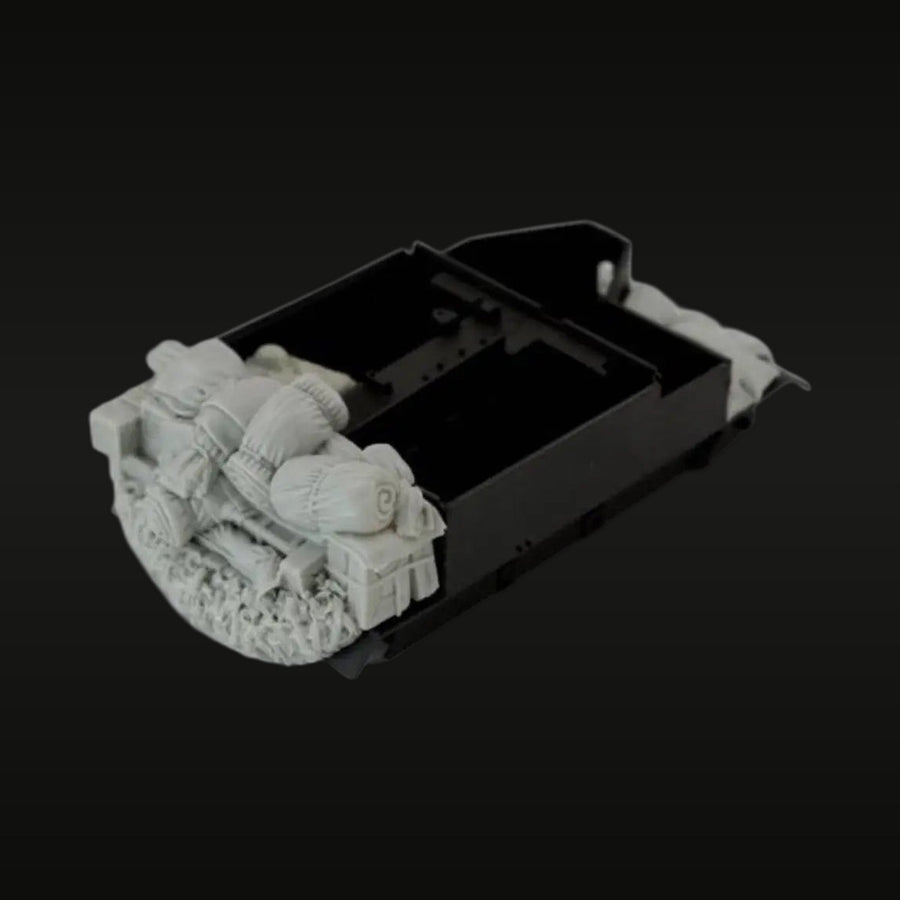WWII US LCVP Landing Craft Interior with 2 Soldiers 1/35 Resin Diorama Kit - unpainted resin model kit