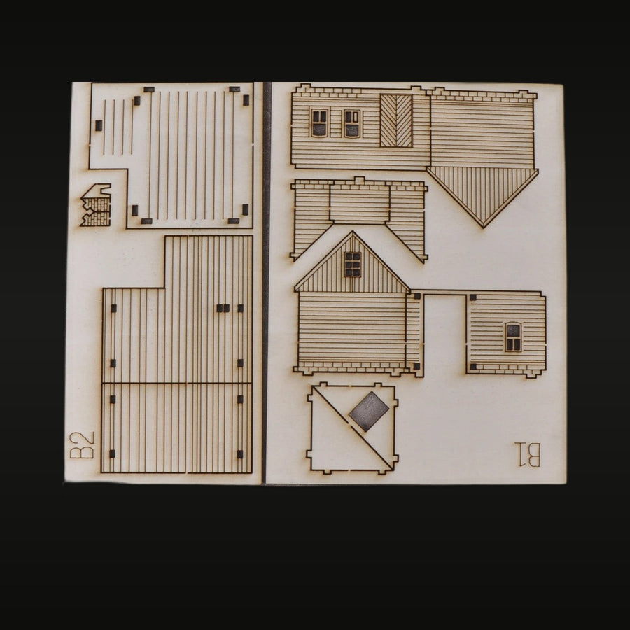 Rural Log Cabin House 1/72 Resin Terrain Diorama Kit - unpainted resin model kit
