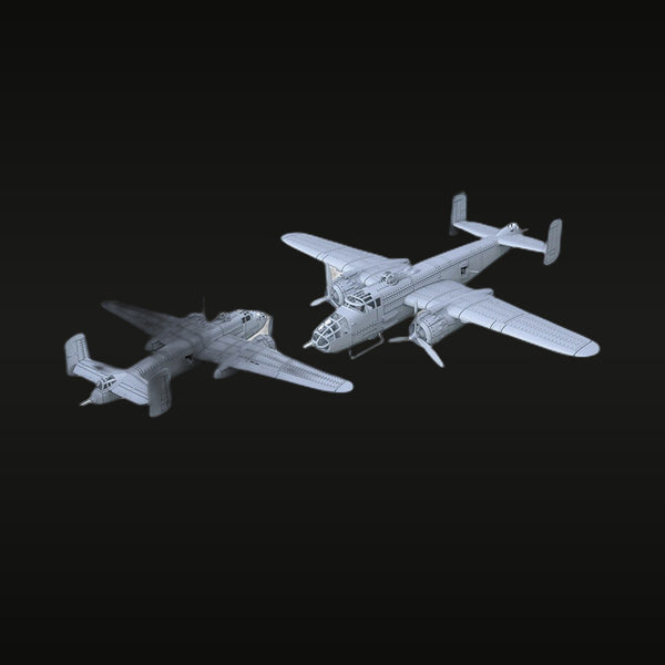 WWII US Aircraft Twin Pack: B-25 Mitchell (x2) 1/250 Resin Kit