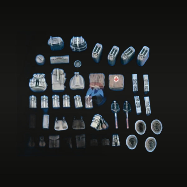 WWII German Vehicle Stowage & Equipment Detail Set 1/35 Resin Accessory Kit
