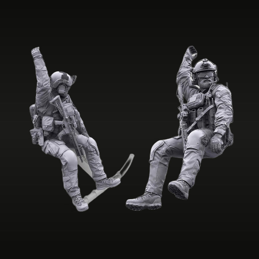 Modern US Special Forces Operators Tactical Assault Set 1/35 Resin Figure Kit - unpainted resin model kit