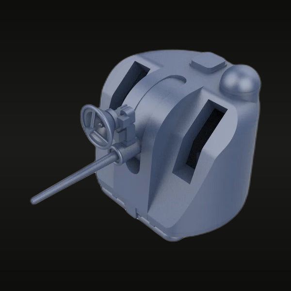 USN 3-Inch 76mm Mk 22 Gun Mount Single Turret 1/350 Resin Ship Accessory