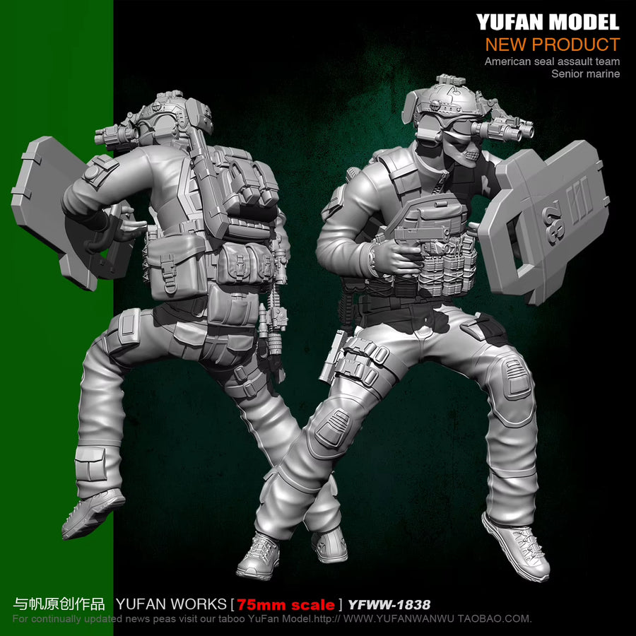 1/24 Soldier Model Kit 75Mm Resin Soldier Unmounted YFWW-1838
