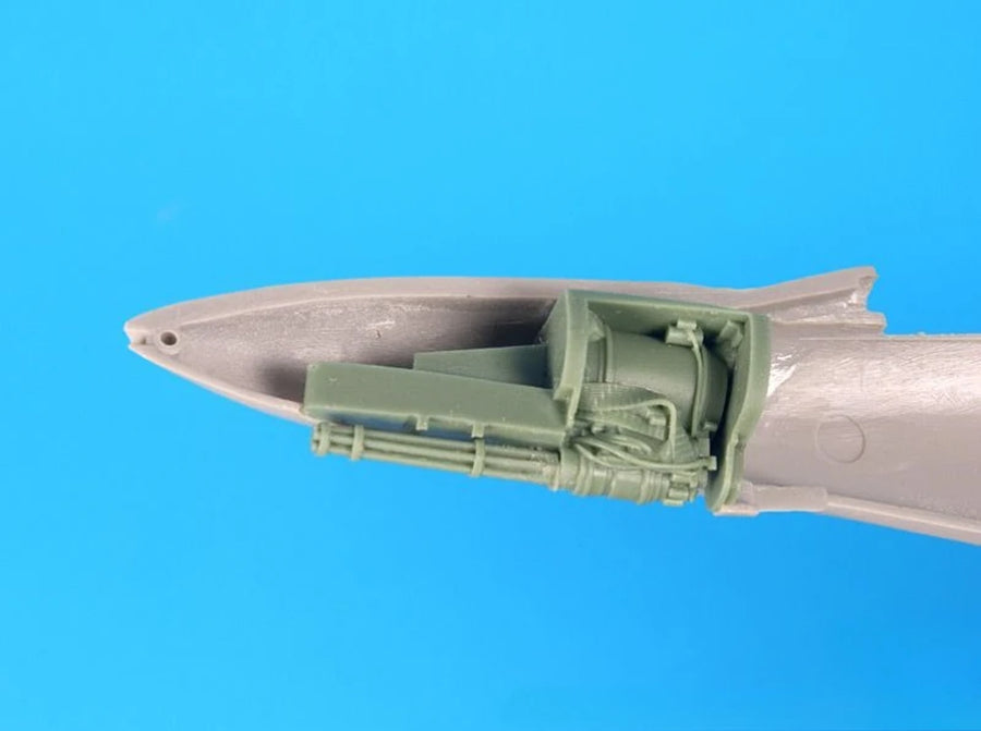 1/72 Scale Die-Cast Resin Aircraft Parts Model Assembled Kit F-4E Fighter Jet Canon Model Unassembled and Unpainted