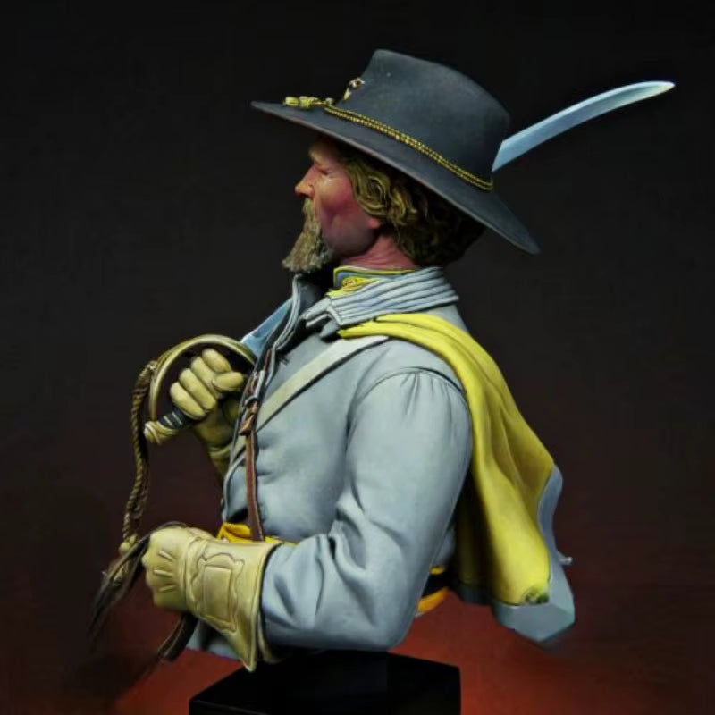 American Civil War Confederate Officer 1/12 Resin Bust Kit - resin model view 3
