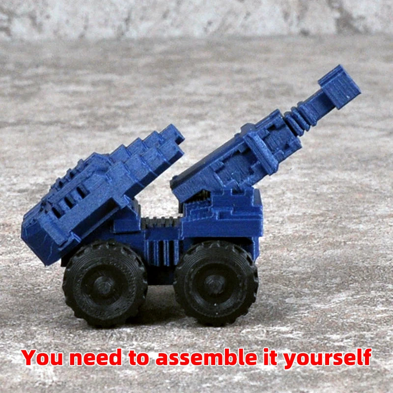 Assembly Scale Set Static Plastic Self-Propelled Artillery Cannon Loose Cannon Artillery Howitzer 3Pcs