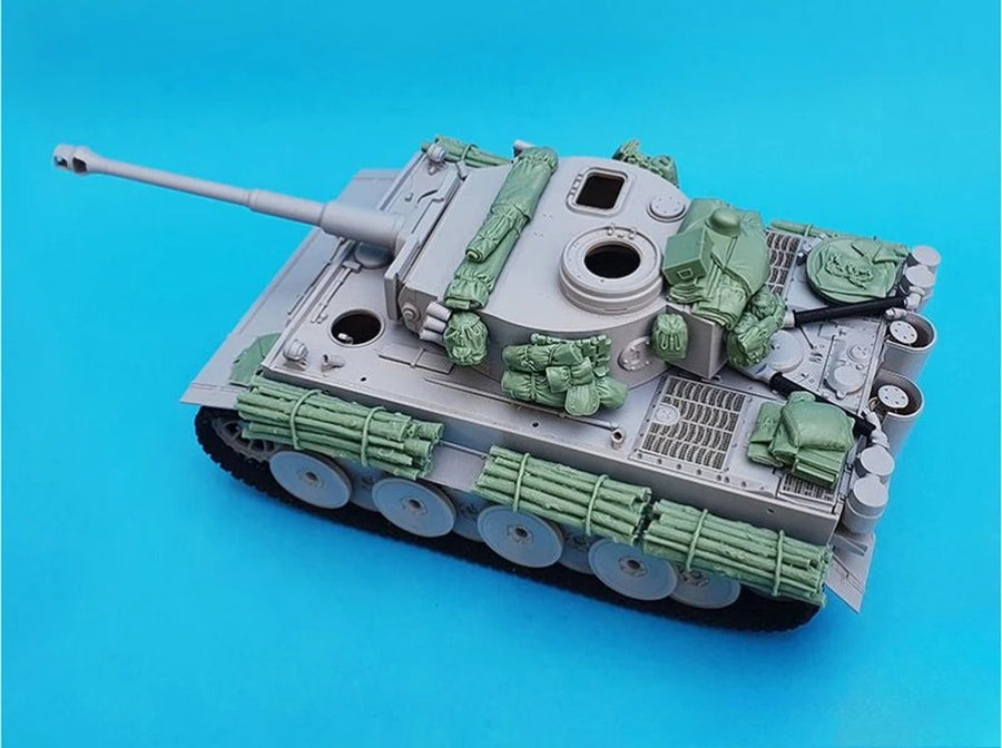 WWII German Tiger I Tank with Stowage 1/35 Resin Model Kit - unpainted resin model kit