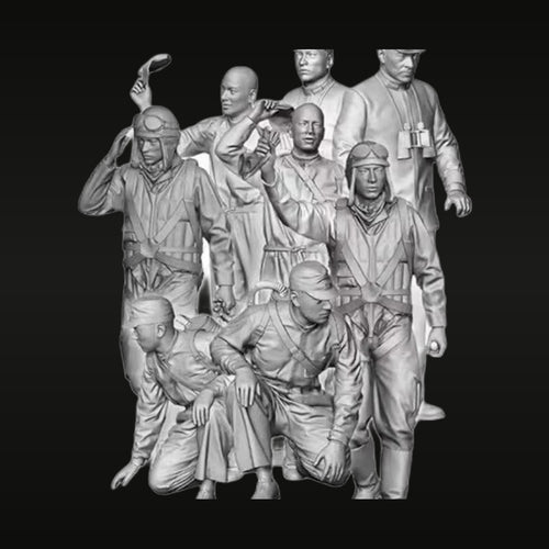 WWII German Wehrmacht Soldiers 8-Figure Set 1/35 Resin Kit