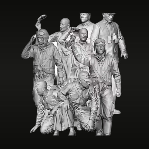 WWII German Wehrmacht Soldiers 8-Figure Set 1/35 Resin Kit