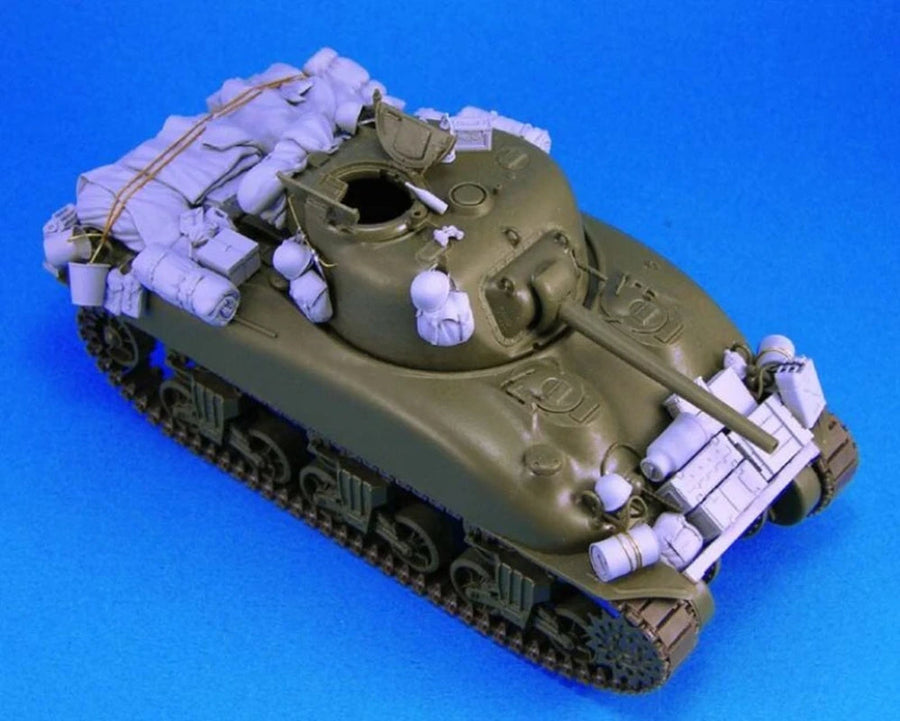 WWII US M4 Sherman Tank Stowage Equipment Set 1/35 Resin Accessory Kit - unpainted resin model kit