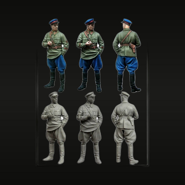WWII Soviet NKVD Officer with Holstered Pistol 1/35 Resin Figure Kit