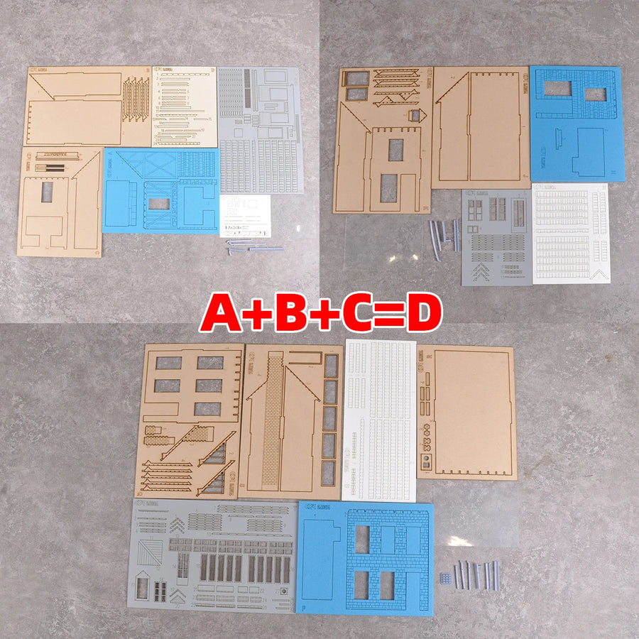 Assembly Architectural Sand Table Europe Building House Shop Home Multi-Storey Residential Cafe Diorama Scale Model Kit 1/35