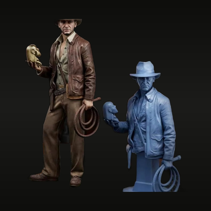 Adventure Archaeologist Explorer Full Figure & Bust Set 1/24 Resin Figure Kit - unpainted resin model kit