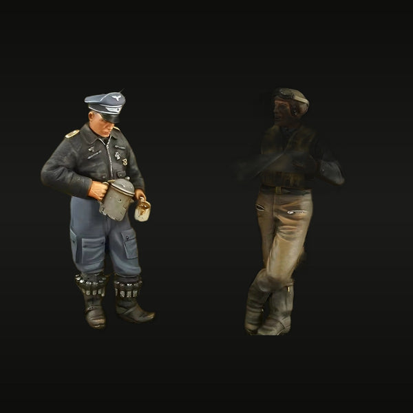 WWII German Luftwaffe Officer & Soldier Set 1/35 Resin Figure Kit
