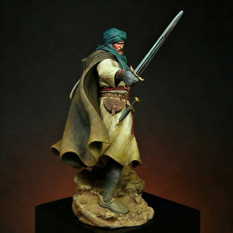 1/24 Scale 75Mm Die-Cast Resin Figure Model Kit Ancient Knight Templar Hobby Miniature Toys Unassembled Unpainted Diorama