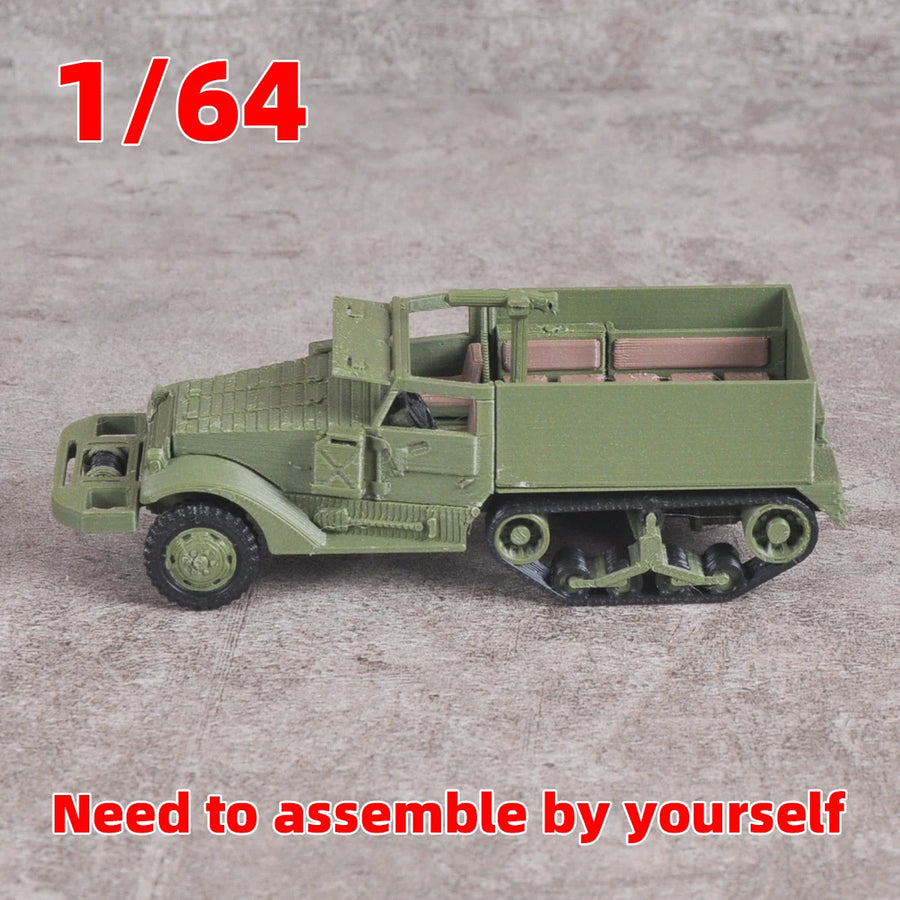 Assembly Scale Set Static Plastic Model Kit M16 AA-GUN APC 1/64