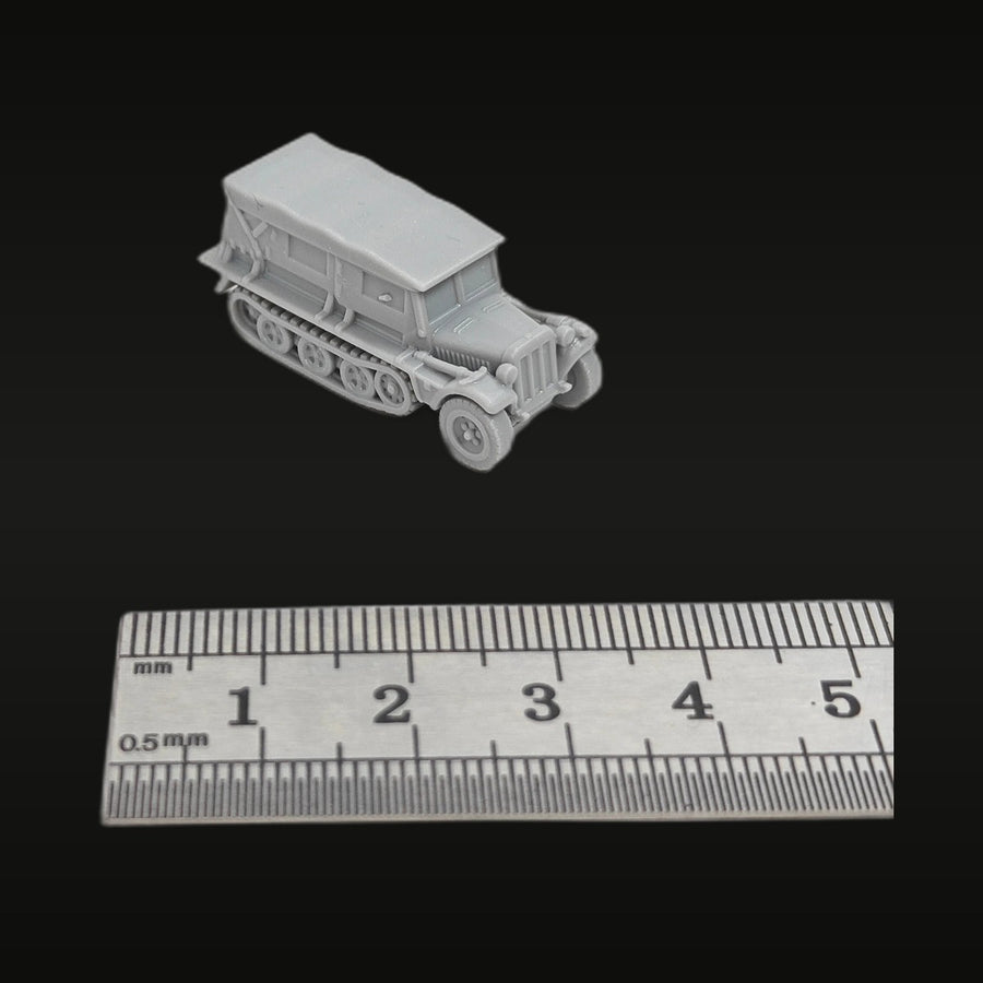 WWII German Sd.Kfz.10 Halftrack 1/144 Resin Vehicle Kit - unpainted resin model kit