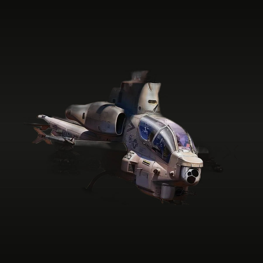 Fictional Hybrid Attack Aircraft (Harrier/Helicopter Concept) 1/48 Scale Resin Kit - unpainted resin model kit