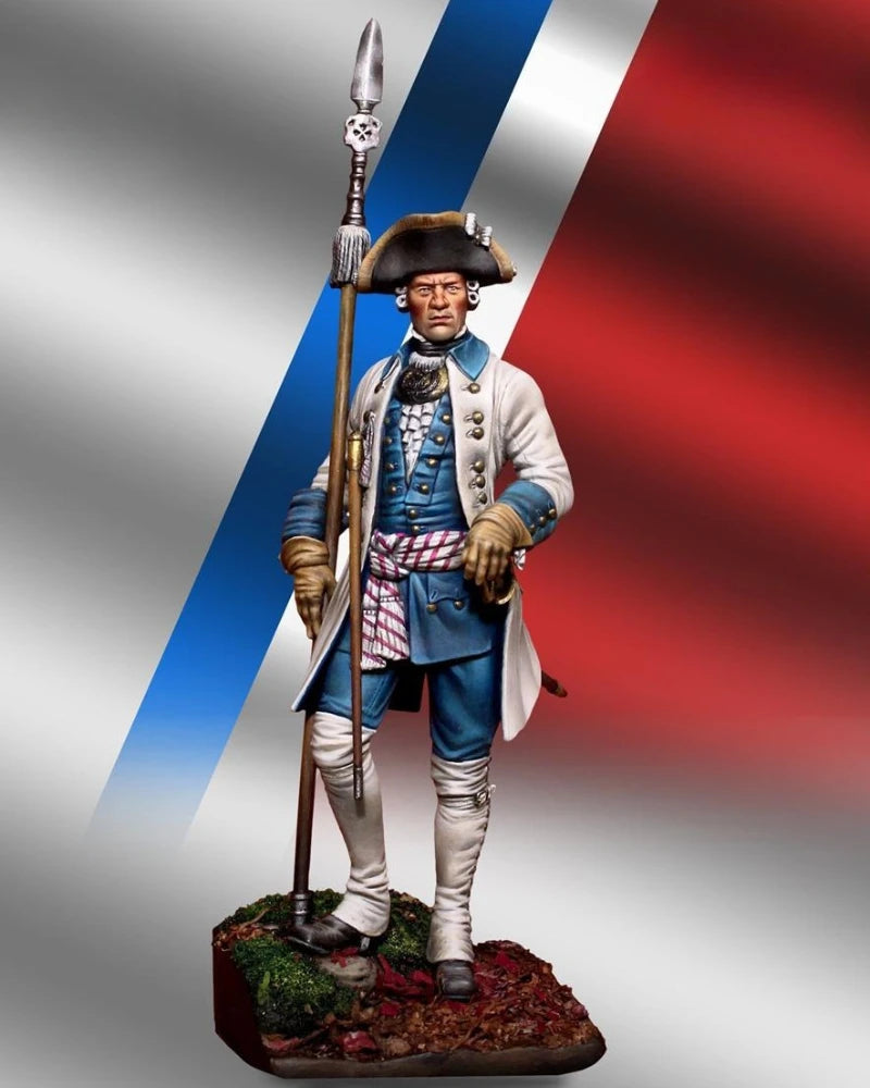 French 18th Century Officer Full Figure 54mm Resin Kit - resin model view 2