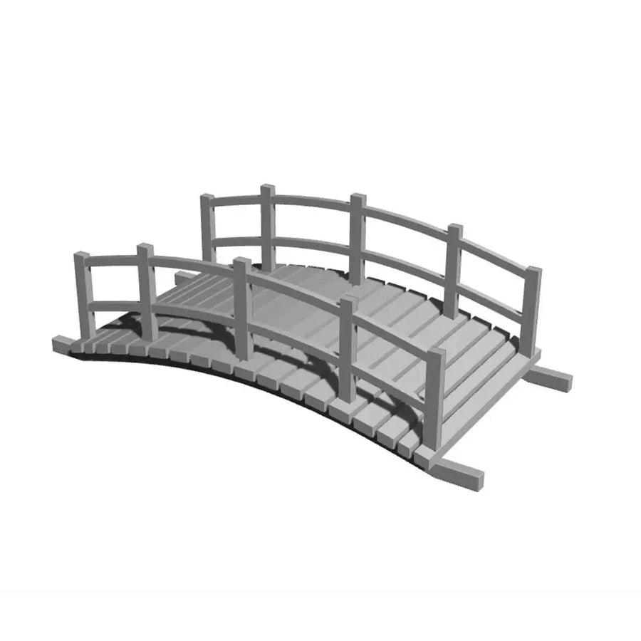Yao's Studio LYT175 Arched Park Bridge 1/87 HO Scale Resin Terrain Kit - resin model view 2