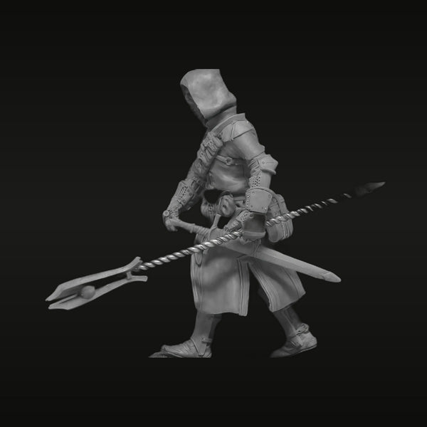 Fantasy Female Warrior with Curved Sword 54mm Resin Figure Kit