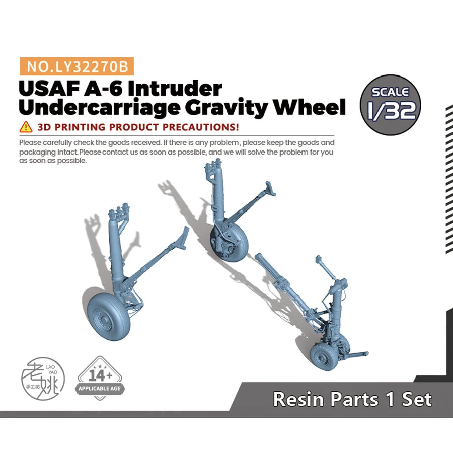 A-6 Intruder Landing Gear Set 1/72 Resin Accessory Kit - resin model view 4