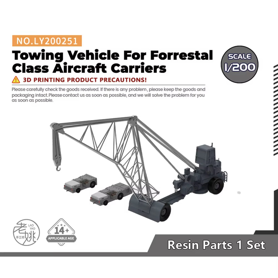 Modern Crawler Crane Diorama Set with Vehicles 1/700 Resin Kit - resin model view 3
