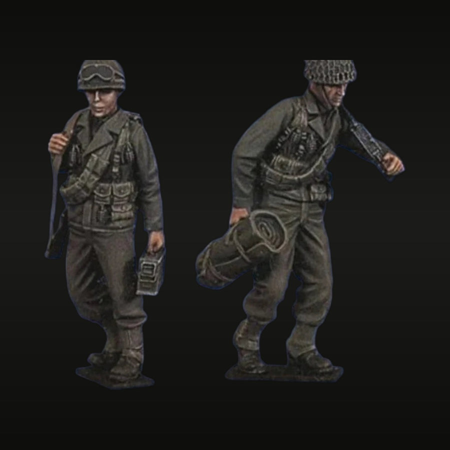 WWII US Army BAR Gunner and Rifleman 1/35 Resin 2-Figure Kit - unpainted resin model kit