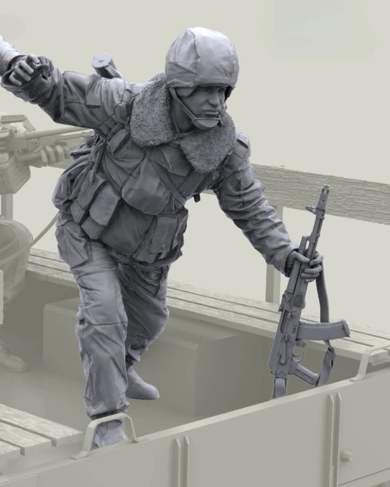 Modern Russian Special Forces Operator in Tactical Gear 1/16 Resin Figure Kit - resin model view 3